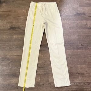 L'AGENCE Ginny High Waisted Ivory Straight-Leg Trousers Size 26 NWOT w stretch